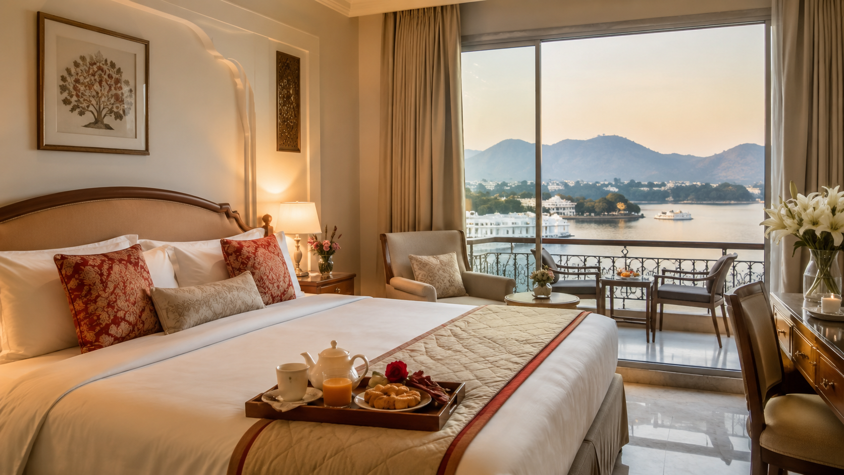 Best hotel room booking in Udaipur with lake-view room